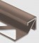 Профиль для плитки внешний Квадрат 14х14 мм алюминий PV72-06 бронза матовая 2,7 м