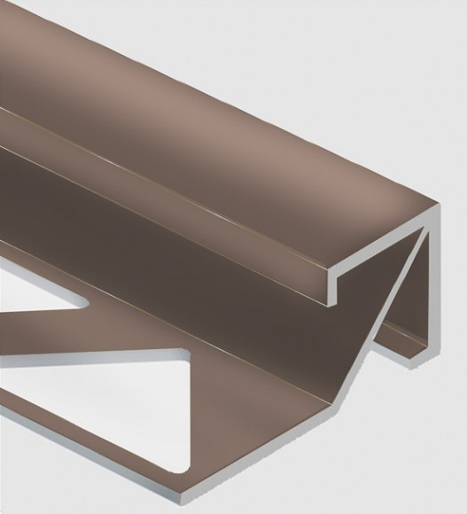 Профиль для плитки внешний Квадрат 14х14 мм алюминий PV72-06 бронза матовая 2,7 м