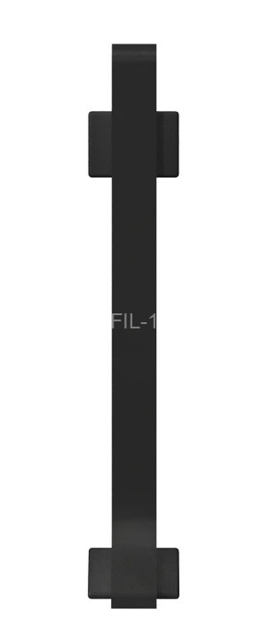 Соединитель алюминиевый для плинтуса Laconistiq Adhesive 60 черный 60х10 мм