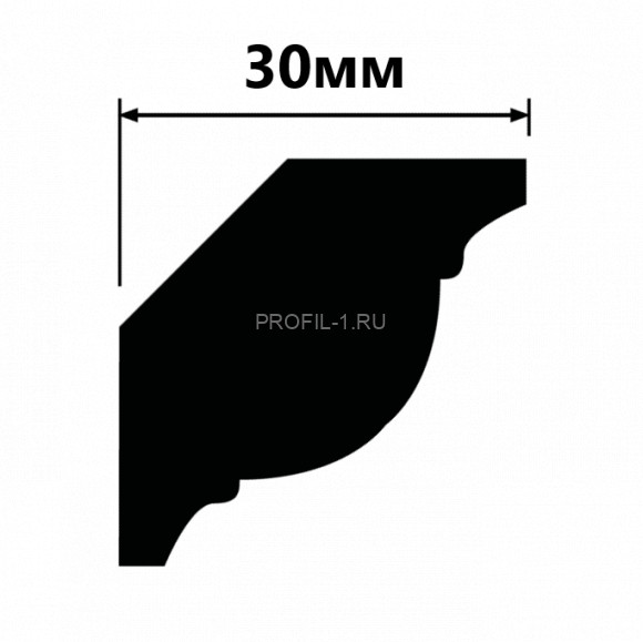 Потолочный плинтус HiWood CI30V1 белый 30х30 мм 2 метра Потолочный плинтус HiWood CI30V1 белый 30х30 мм 2 метра