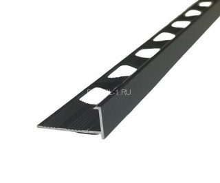 Алюминиевый L-профиль 12 мм ПО-203 черный матовый 2.7 м Алюминиевый L-профиль 12 мм ПО-203 черный матовый 2.7 м