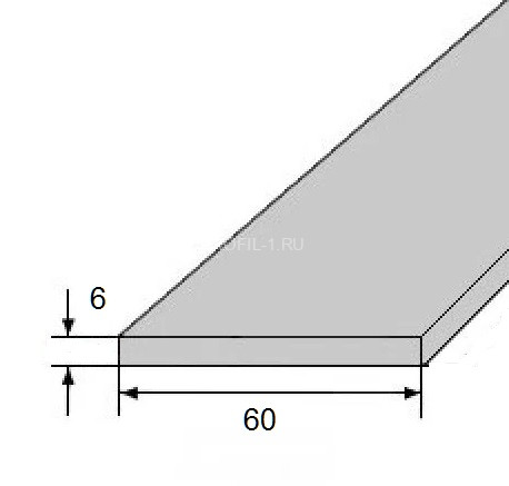 Алюминиевая полоса 60х6 мм 3 метра