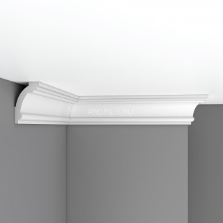 Плинтус потолочный 90х56х2400 мм Decomaster 96611 из полиуретана белый под покраску Плинтус потолочный 90х56х2400 мм Decomaster 96611 из полиуретана белый под покраску