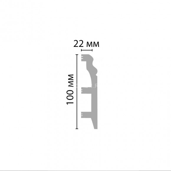 Плинтус DECOMASTER D232ДМ (100x22x2000) напольный, ударопрочный полимер, белый, под покраску Плинтус DECOMASTER D232ДМ (100x22x2000) напольный, ударопрочный полимер, белый, под покраску