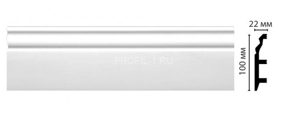 Плинтус DECOMASTER D232ДМ (100x22x2000) напольный, ударопрочный полимер, белый, под покраску Плинтус DECOMASTER D232ДМ (100x22x2000) напольный, ударопрочный полимер, белый, под покраску