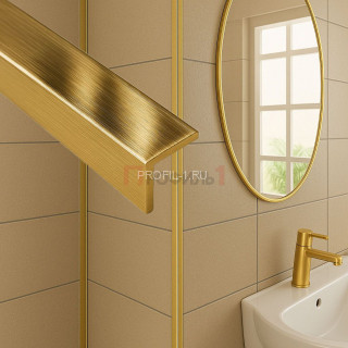 Латунный уголок 15х15 мм шлифованный 270 см Латунный уголок 15х15 мм шлифованный 270 см