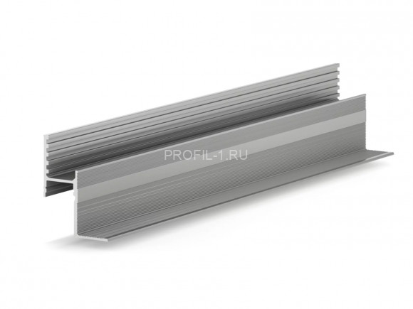 Алюминиевая рейка теневая Laconistiq Multilevel серебро 3м