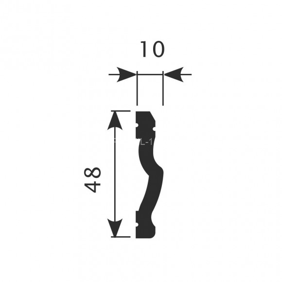 Молдинг Cosca MX-023 белый полистирол 10х48 мм 2м