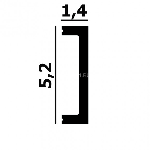 Декоративный молдинг Перфект Плюс P125-2800 белый ударопрочный 14х52 мм 2.8 м Декоративный молдинг Перфект Плюс P125-2800 белый ударопрочный 14х52 мм 2.8 м