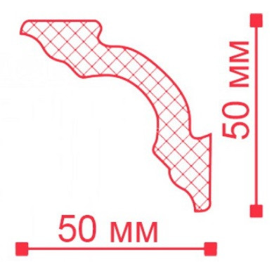 Потолочный плинтус NMC Nomastyl A2 белый полистирол 50х50 мм 200 см