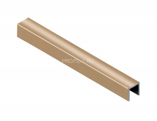 П-профиль алюминиевый 10х10 мм NEEXY PV83-05 BG золото блестящее 2.7 м