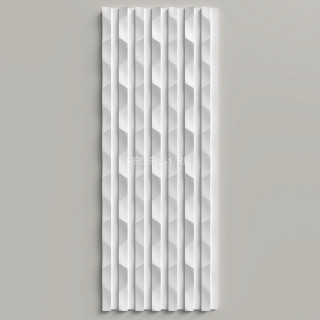 Стеновая декоративная панель 3D Decor-Dizayn DD930 из полистирола белая, под покраску 150х10х2000 мм