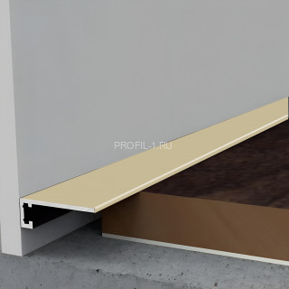 Алюминиевый микроплинтус 6х16 мм Диал МП-6-2м 9121 шампань 2 м