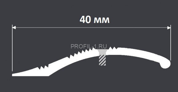 Алюминиевый порог с рифлением 40 мм 12 сосна 2,7 м Алюминиевый порог с рифлением 40 мм 12 сосна 2,7 м