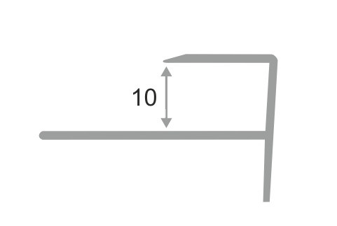 Алюминиевый профиль F-образный для плитки ПФ-10 бронза матовая  2,7 м