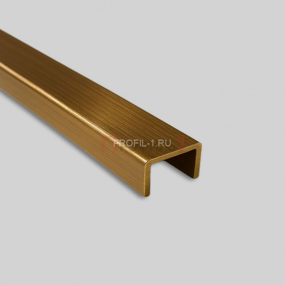 Латунный П-образный профиль PU 1508 OА 8х15х8 антик 2,7м
