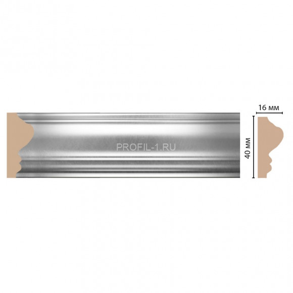 Молдинг DECOMASTER D030-375 (40x16x2400) цвет Серебро Молдинг DECOMASTER D030-375 (40x16x2400) цвет Серебро