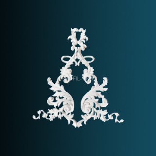 Декоративный орнамент Перфект G2411 белый 530х460х25 мм