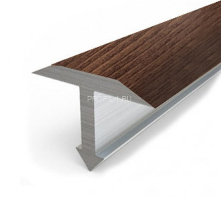 Алюминиевый профиль Т-образный 14 мм Т-14 Л Дуб рустик 2,7 м (упаковка 10 штук)