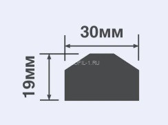 Молдинг HiWood TRS30 белый 30х19 мм 270 см Молдинг HiWood TRS30 белый 30х19 мм 270 см