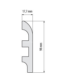 Напольный плинтус 98 мм Cezar Elegance LPC-19 белый 2,44 м Напольный плинтус 98 мм Cezar Elegance LPC-19 белый 2,44 м