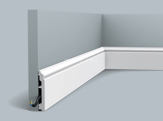Напольный плинтус Orac Decor Duropolymer SX173 белый полистирол 100х16 мм 2м