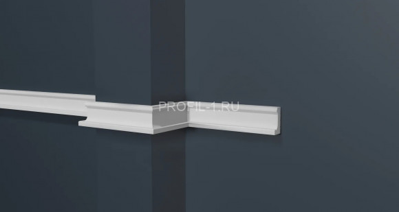 Молдинг Decor-Dizayn DD628 полистирол белый, под покраску 20х10х2000 мм