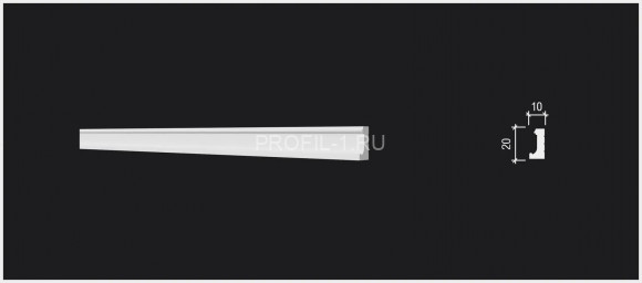 Молдинг Decor-Dizayn DD628 полистирол белый, под покраску 20х10х2000 мм