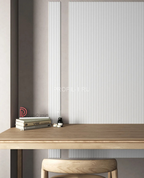 Стеновая декоративная панель 3D Decor-Dizayn DD931(3m) из полистирола белая, под покраску 150х10х3000 мм