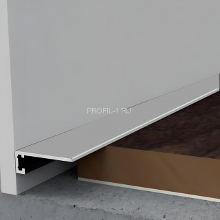 Алюминиевый микроплинтус 6х16 мм Диал МП-6-3м 9121 серебро 3 м