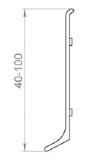 Стык для плинтуса 100 мм черный