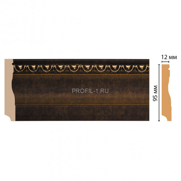 Плинтус напольный DECOMASTER 153-56 ДМ (95x12x2400) цвет Коричневый