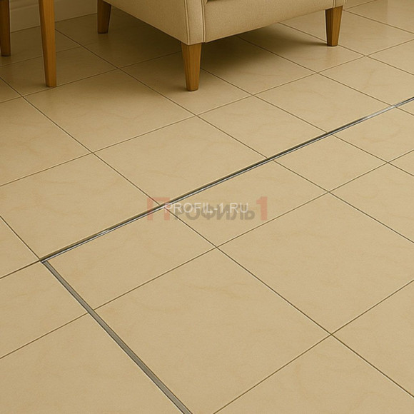 Латунный П-образный профиль PU 1508 OC 8х15х8 хром 2,7м