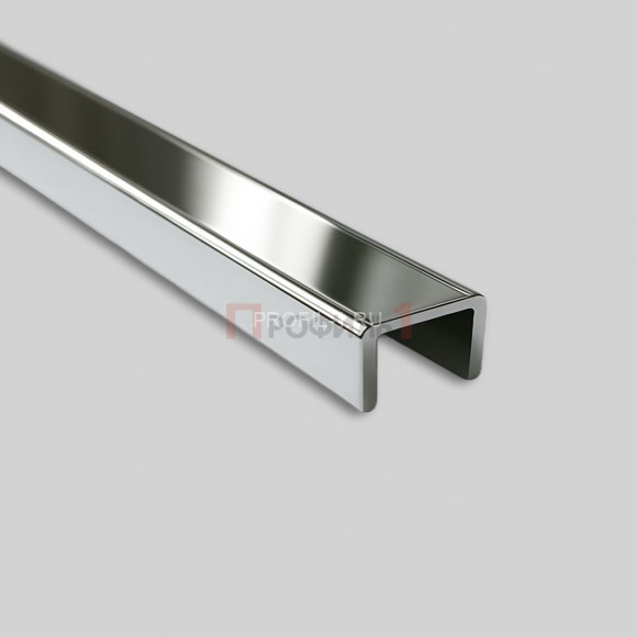 Латунный П-образный профиль PU 1508 OC 8х15х8 хром 2,7м