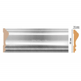 Молдинг DECOMASTER D022-375 (66x16x2400) цвет Серебро Молдинг DECOMASTER D022-375 (66x16x2400) цвет Серебро
