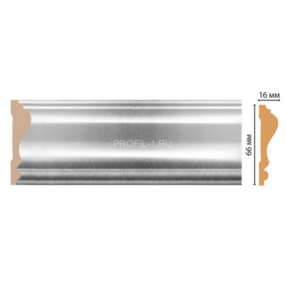 Молдинг DECOMASTER D022-375 (66x16x2400) цвет Серебро Молдинг DECOMASTER D022-375 (66x16x2400) цвет Серебро