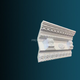 Потолочный плинтус с орнаментом Перфект AA318 полиуретан 79х113х81 мм 240 см