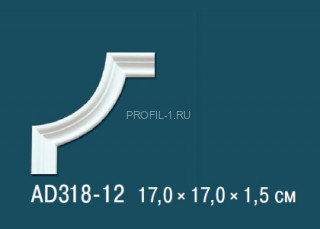 Угловой элемент с орнаментом Перфект AD318-12 170х170 мм