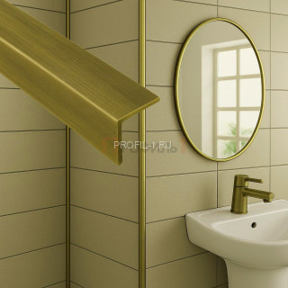 Латунный уголок 15х15 мм антик 270 см Латунный уголок 15х15 мм антик 270 см