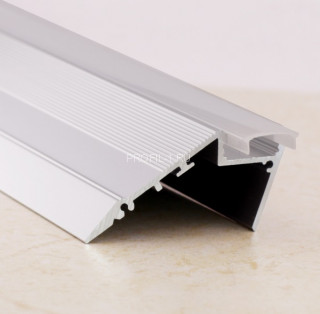 Светодиодный профиль алюминиевый 55х28 мм ПС-5528 серебро матовое 2,5 м