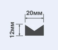 Молдинг HiWood TRV20 белый 20х12 мм 270 см Молдинг HiWood TRV20 белый 20х12 мм 270 см