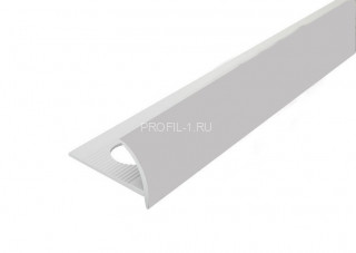 С-образный профиль ПВХ для плитки 12 мм Cezar 202 Серебряный 2,5 м (10 штук)
