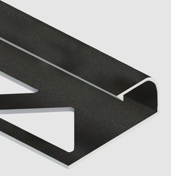 Профиль для плитки С-образный алюминий 8 мм PV13-18 черный матовый 2,7 м