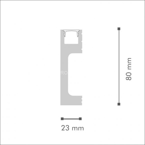 Потолочный плинтус NMC Wallstyl IL10 белый полистирол 23х80 мм 2м
