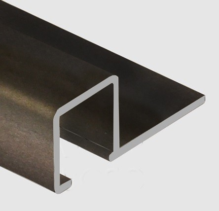 Профиль для плитки П-образный алюминий 12х12 мм PV32-06 бронза матовая 2,7 м