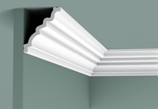 Потолочный плинтус Orac Decor Purotouch C326 белый полиуретан 105х90 мм 2м
