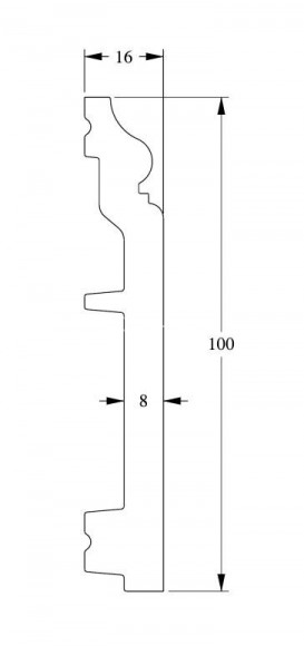 Гибкий напольный плинтус Orac Decor Duropolymer SX173F белый полистирол 100х16 мм 2м