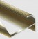 Алюминиевый профиль F-образный округлый с рифлением для ступеней 12 мм PV57-13 песок блестящий 2,7 м