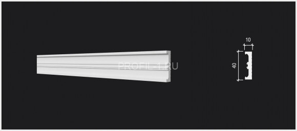 Молдинг Decor-Dizayn DD629 полистирол белый, под покраску 40х10х2000 мм