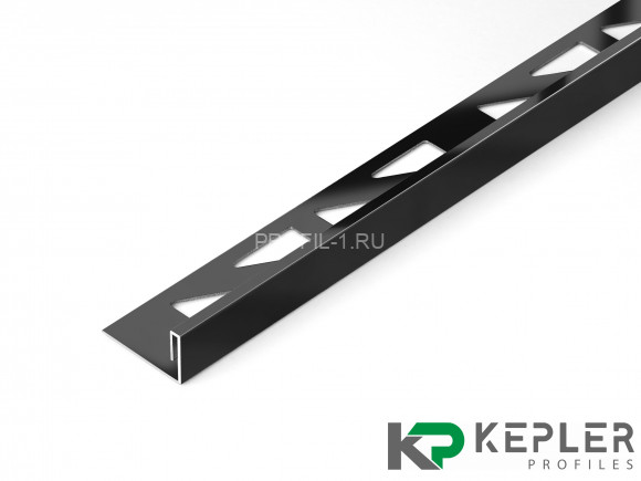 L-профиль 12х3 мм из нержавеющей стали SS 304 FSBP019-12 BP S.S.304 черный полированный 2.7 м